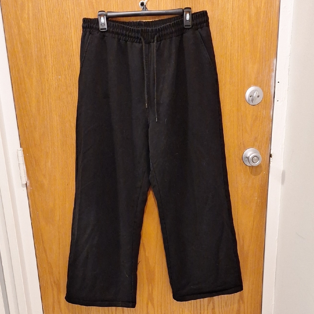Black cotton/polyester sweatpants